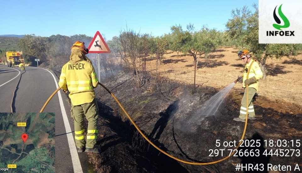 Extremadura amplía hasta el 26 de octubre la época de peligro alto de incendios