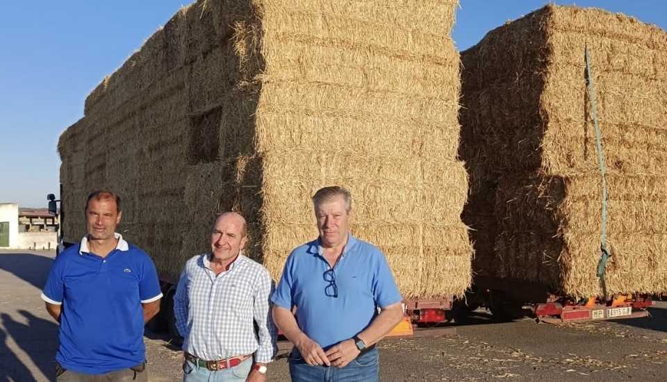Agricultura reparte 45 toneladas de paja tras el incendio de Valdefuentes